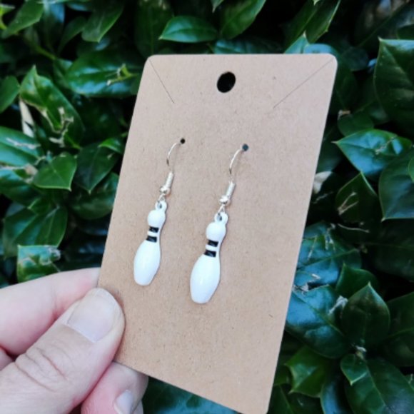 Bowling Pin Earrings - Picture 4 of 6